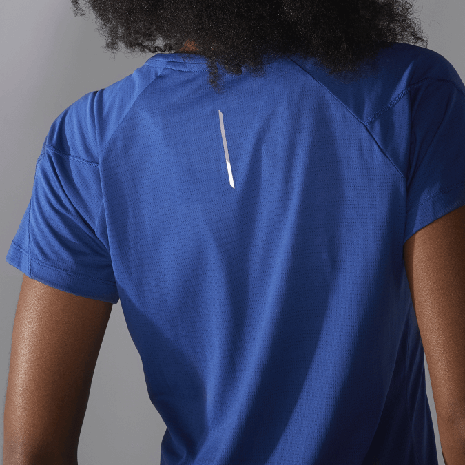 Women\'s Short Sleeve T-Shirt - Cross Run V42L889 Salomon Navy Peony - Salomon sneakers Australia