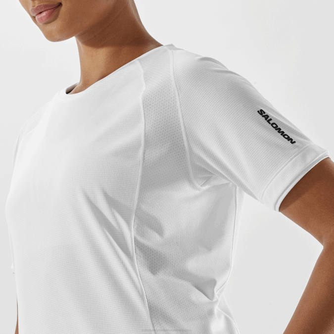 Women\'s Short Sleeve T-Shirt - Equipe V42L922 Salomon White - Salomon shoes