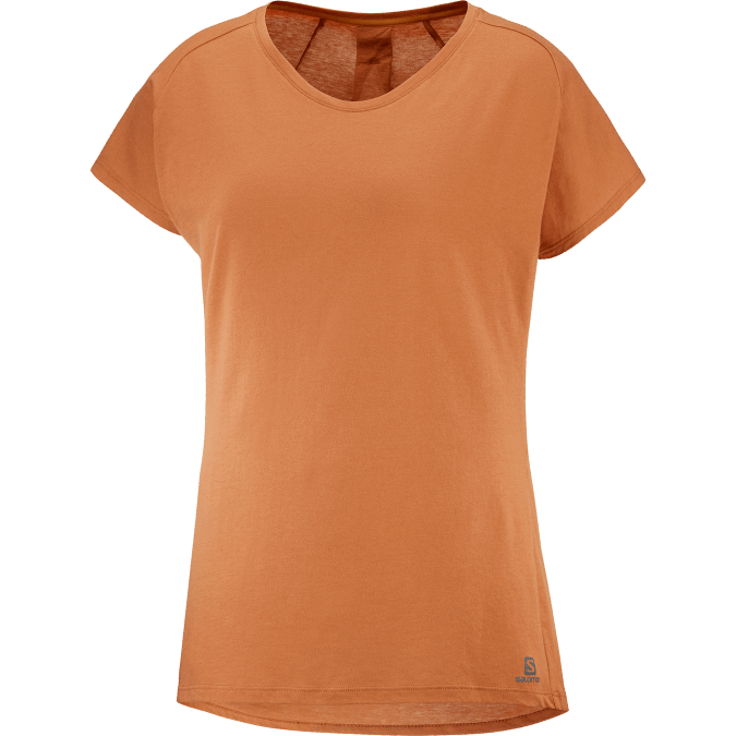 Women\'s Short Sleeve T-Shirt - Essential Shaped V42L895 Salomon Honey Ginger - Salomon sneakers Australia