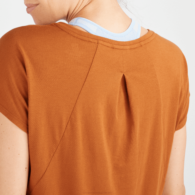 Women\'s Short Sleeve T-Shirt - Essential Shaped V42L895 Salomon Honey Ginger - Salomon sneakers Australia