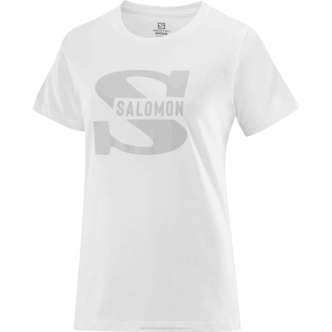 Women\'s Short Sleeve T-Shirt - Outlife Big Logo V42L901 Salomon White - Salomon Australia