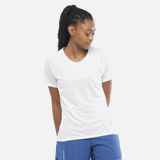 Women's Short Sleeve T-Shirt - Sense Aero V42L927 Salomon White - Salomon Australia
