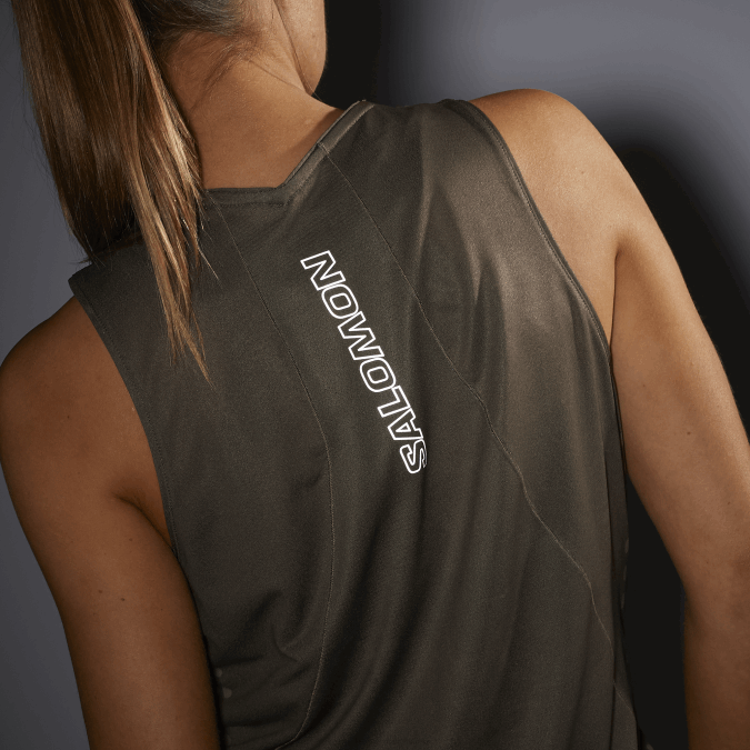 Women\'s Tank - Sense Aero V42L904 Salomon Grape Leaf/Dusky Green - Salomon Australia